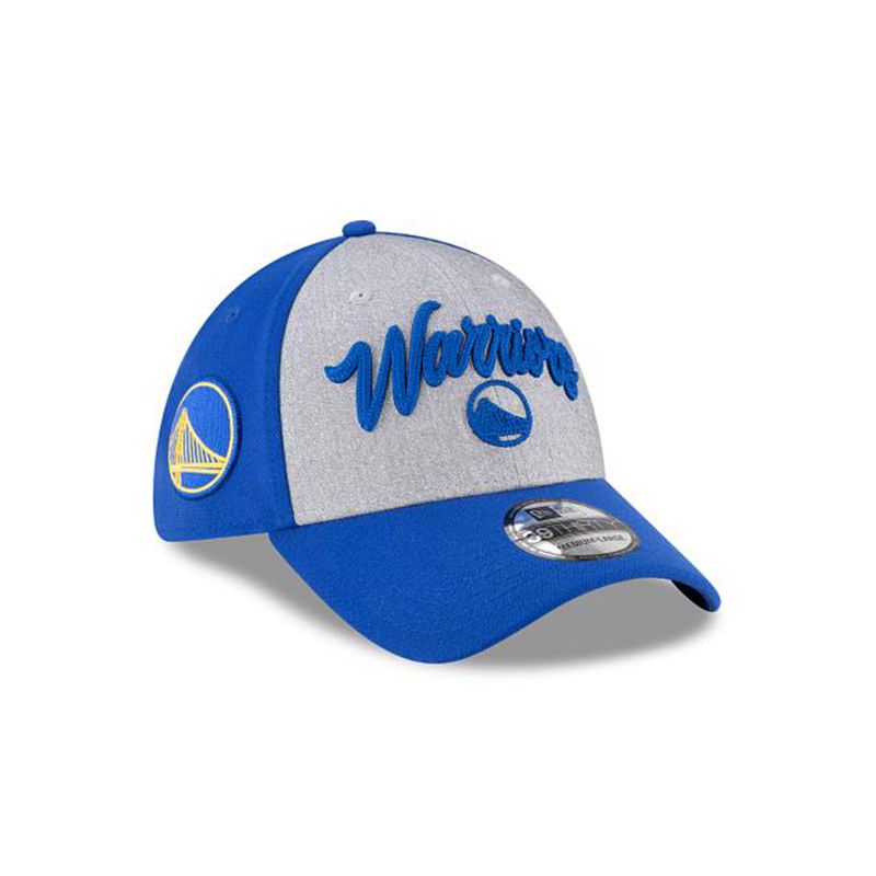 NBA Golden State Warriors Draft 39Thirty Stretch Fit (PZF4911) - Blue New Era Caps